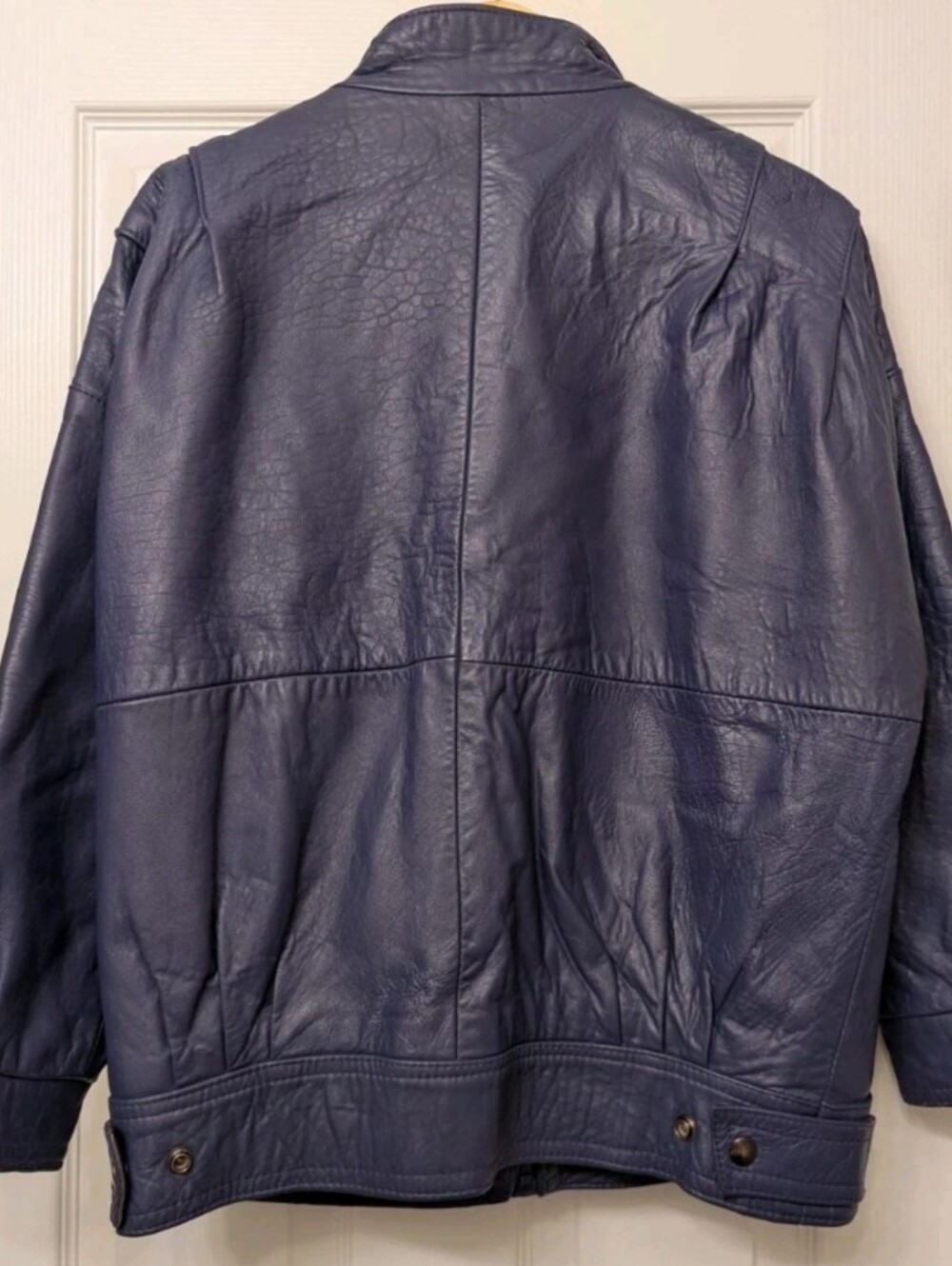 The Old Mill Glen Laine by Bainton Periwinkle, Leather Jacket Bomber Style - M - Picture 16 of 16